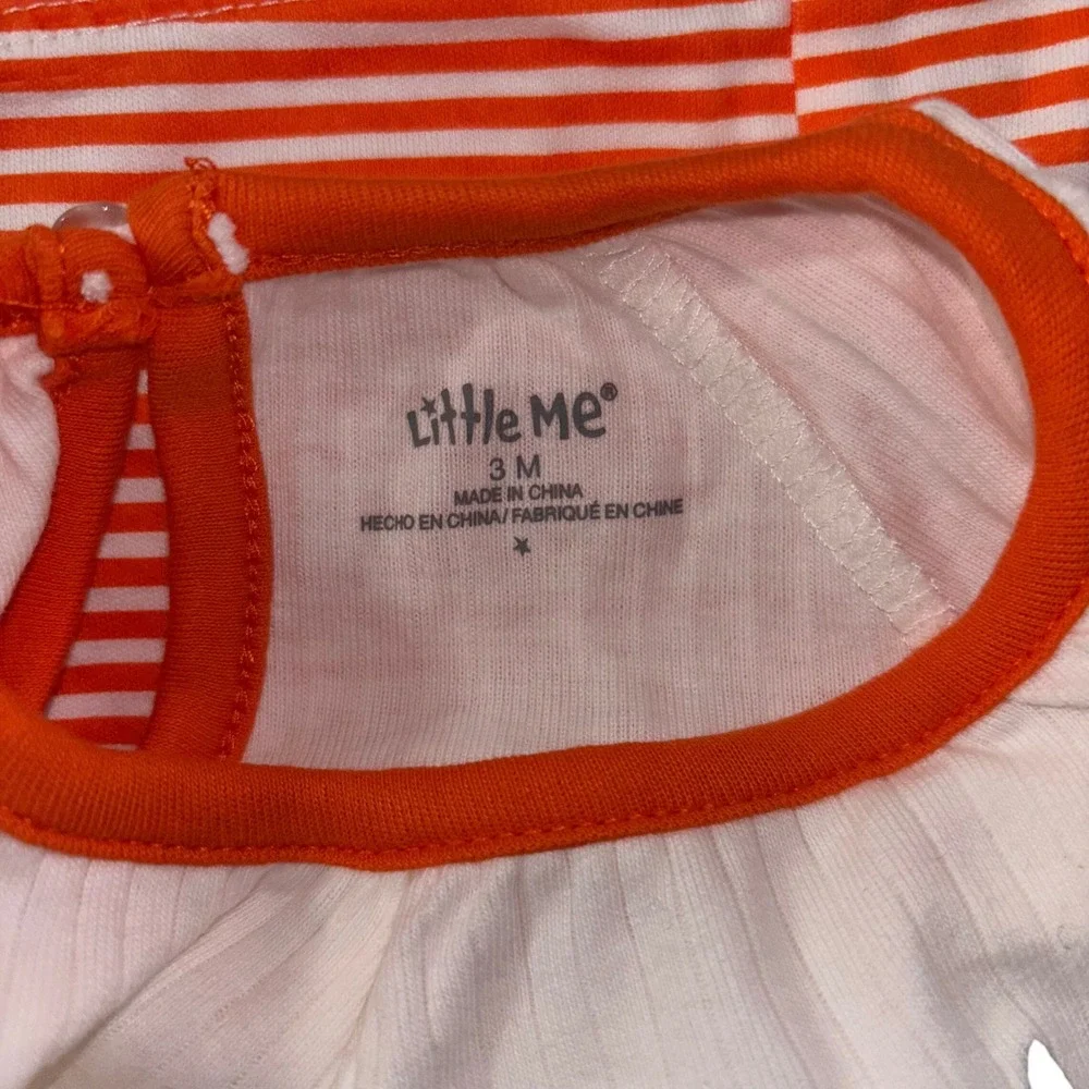 Little Me Baby Girl Halloween Outfit 3M 100% Cotton Candy Corn Leggings Headband